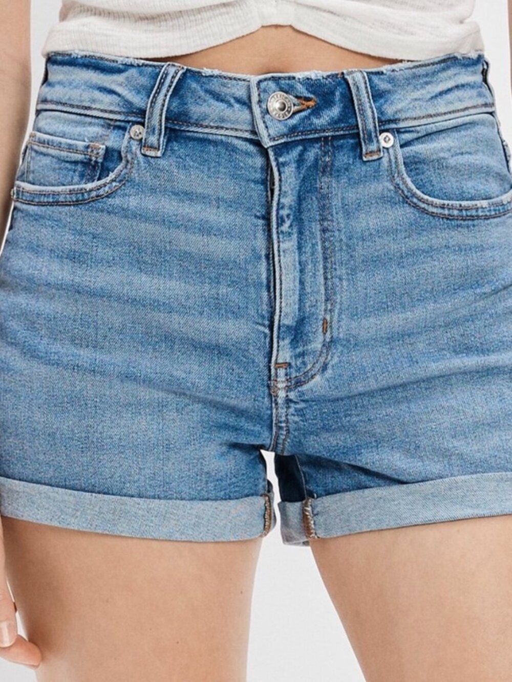 American Eagle Cuffed Mom Shorts Size 00